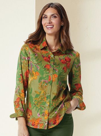 Pressed Floral Non-Iron Shirt - Image 1 of 4