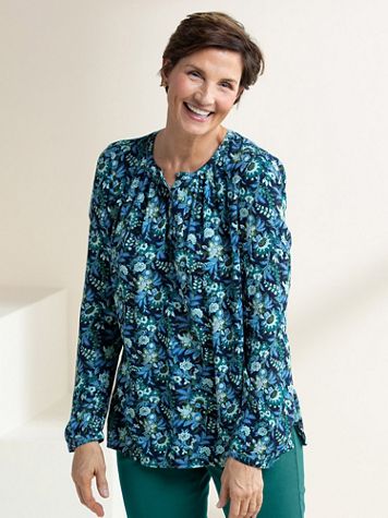English Floral Crinkle Popover - Image 1 of 3