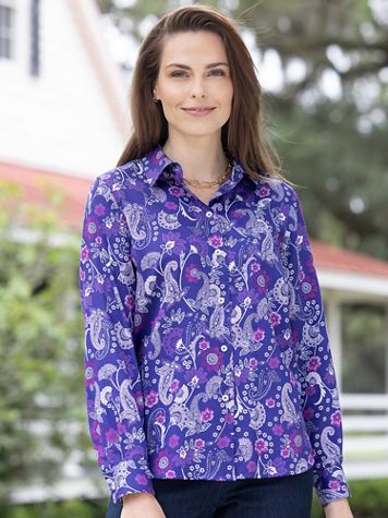 Foxcroft Autumn Paisley Non-Iron Shirt - Image 1 of 3