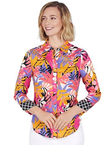 Ruby Rd® Wrinkle Resistant Tropical Ferns Print Shirt - Image 2 of 2
