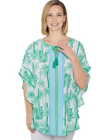 Ruby Rd® Isle Verde Palm Crepe Top - Image 2 of 2