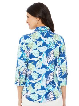 Mary 3/4 Sleeve Oasis Floral Jersey Shirt
