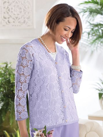 crochet lace sweater