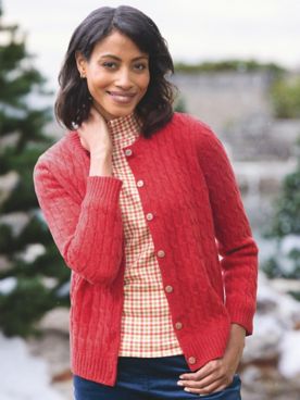 Wool Cabled Cardigan 