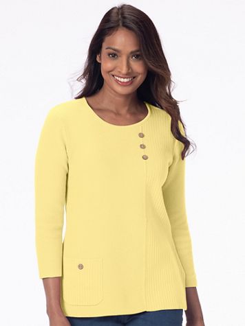Lyrical Lines Cotton Sweater - Image 1 of 18