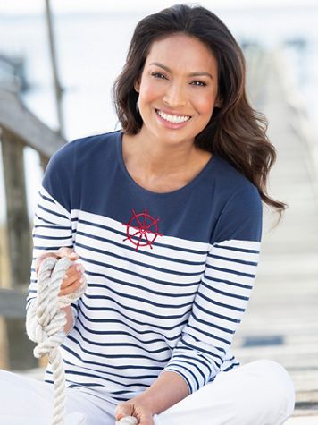 Limited-Edition Sailor Stripe Studio Tee - Image 1 of 2