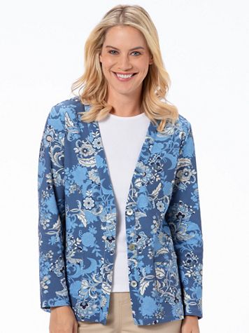 Kate Jacobean-Print Everyday Knit Cardigan - Image 3 of 3