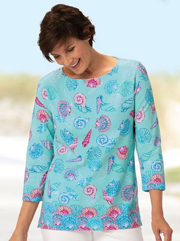 Limited-Edition Seashell Border-Print Tee - Image 3 of 3