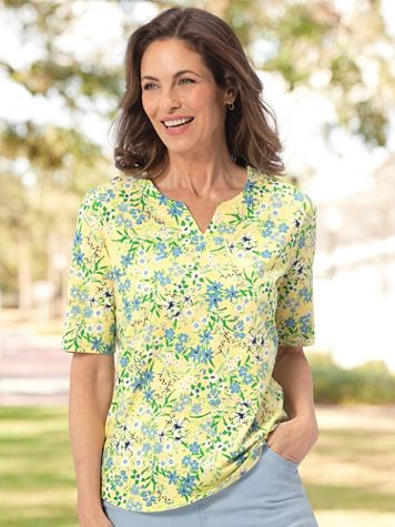 Meadow Floral Notch-Neck Tee - Image 1 of 3