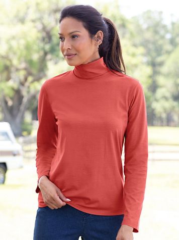 Prima Cotton Solid Turtleneck - Image 1 of 11