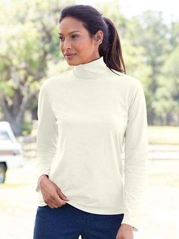 Prima Cotton Solid Turtleneck