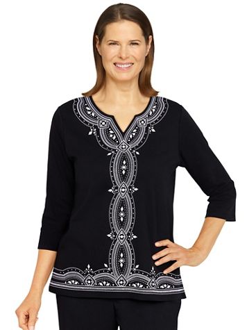 Alfred Dunner® Theater District Art Deco Knit Top - Image 5 of 5