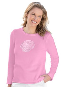 Sea Life Cotton Jacquard Sweater