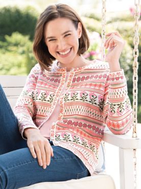 Limited-Edition Wildflower Cardigan Sweater