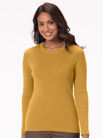 Ribbed Cotton Crewneck Sweater - Image 1 of 16