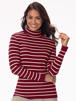 Striped Cotton Turtleneck - Appleseed's