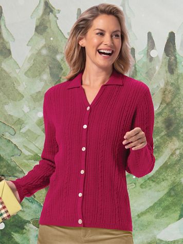 Charming Mini-Cable Cardigan - Image 1 of 3