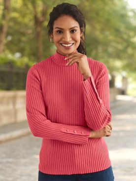 American Apparel Womens Cozy Long Sleeve Mockneck Sweater 