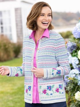 Limited-Edition Blooming Floral Cardigan