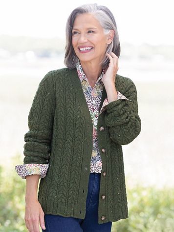 Donegal Braided Cable Cardigan - Image 1 of 5