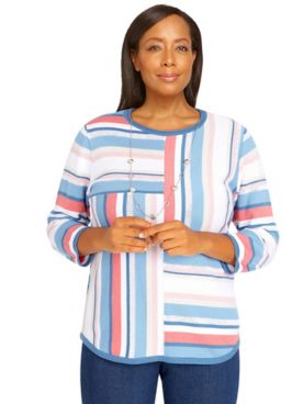 Alfred Dunner® Peace Of Mind Multistripe Sweater