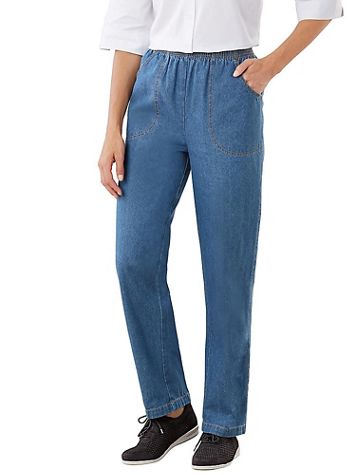 Haband Women’s Classic Stretch Waist Cotton Jeans - Image 1 of 9