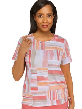 Alfred Dunner® Key Largo Patchwork Print Knit Top