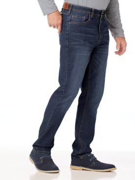 Scandia Woods Slim-Fit Hidden Elastic-Waist Stretch Jeans