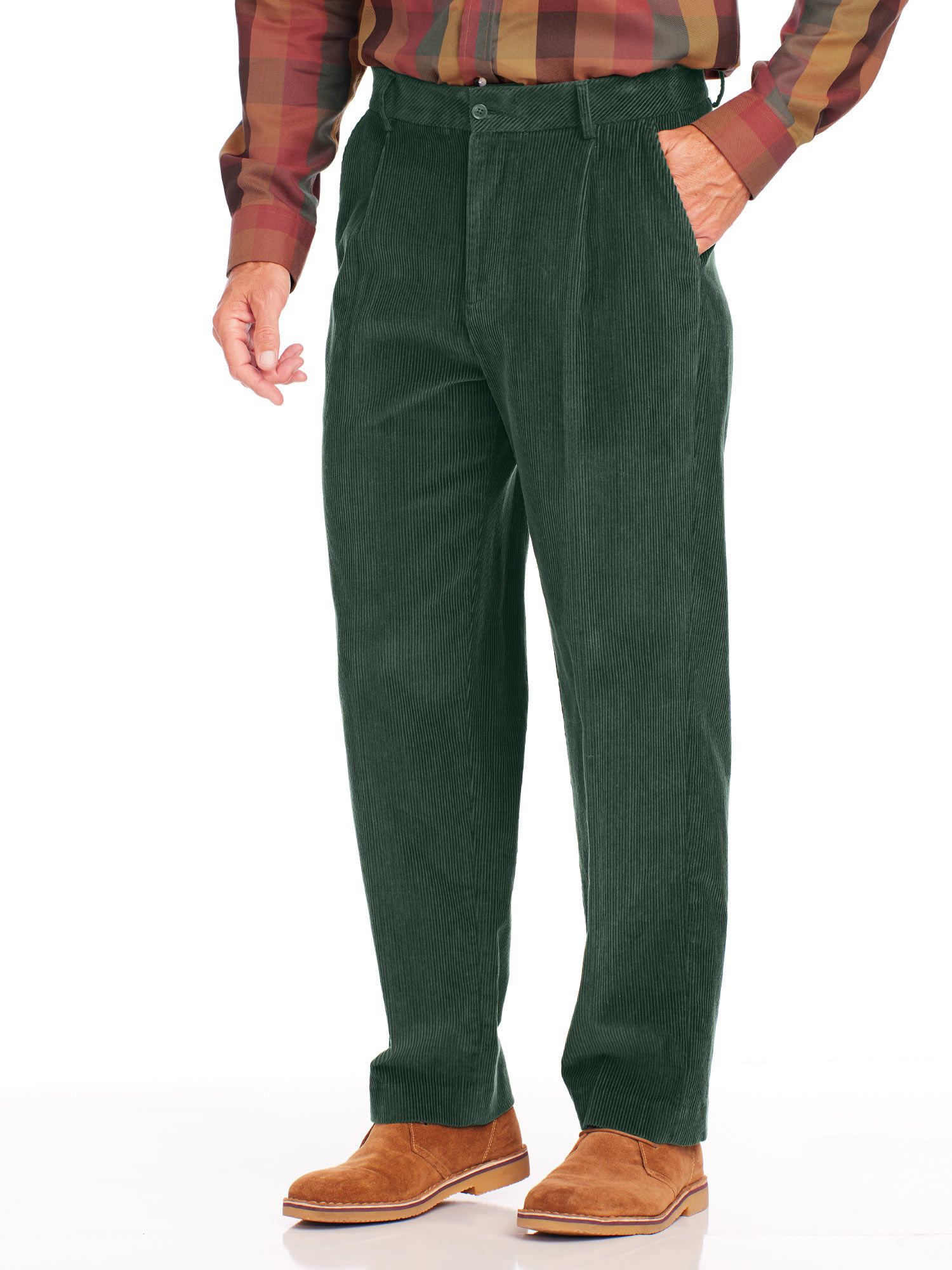 John Blair Relaxed-Fit Hidden Elastic Wide-Wale Corduroy Pants