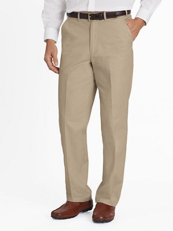 JohnBlairFlex Adjust-A-Band Relaxed-Fit Plain-Front Chinos - Image 1 of 7