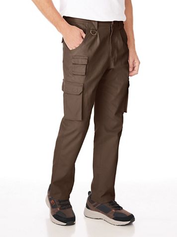 JohnBlairFlex Relaxed-Fit Side-Elastic Cargo Pants - Image 1 of 6
