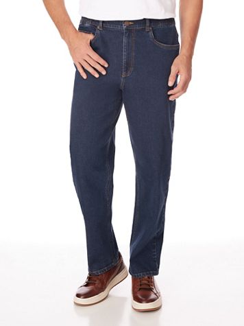 John Blair Flex Relaxed-Fit Side-Elastic Jeans - Image 1 of 7