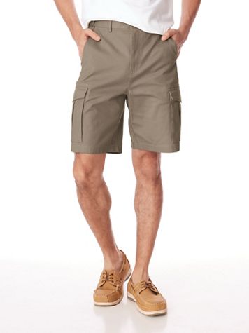 JohnBlairFlex® Adjust-A-Band Relaxed-Fit Cargo Shorts - Image 1 of 2