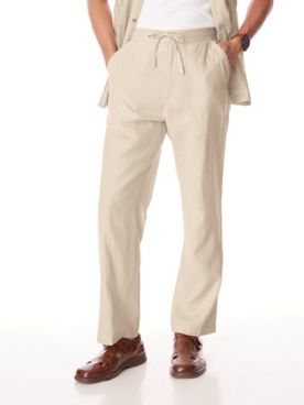 John Blair Relaxed-Fit Linen Blend Drawstring Pants