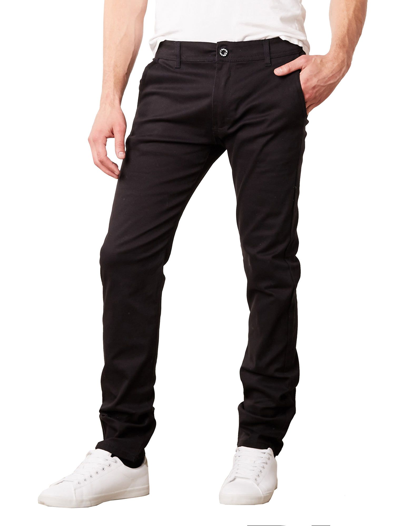 Galaxy By Harvic Slim Fit Stretch Cotton Chino Casual Pants