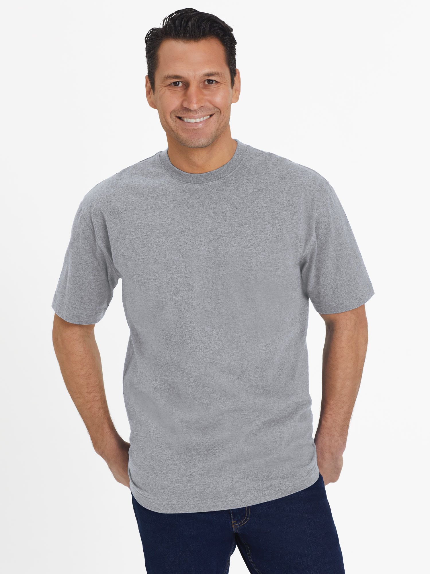 John Blair Everyday Jersey Knit Short-Sleeve No-Pocket Tee