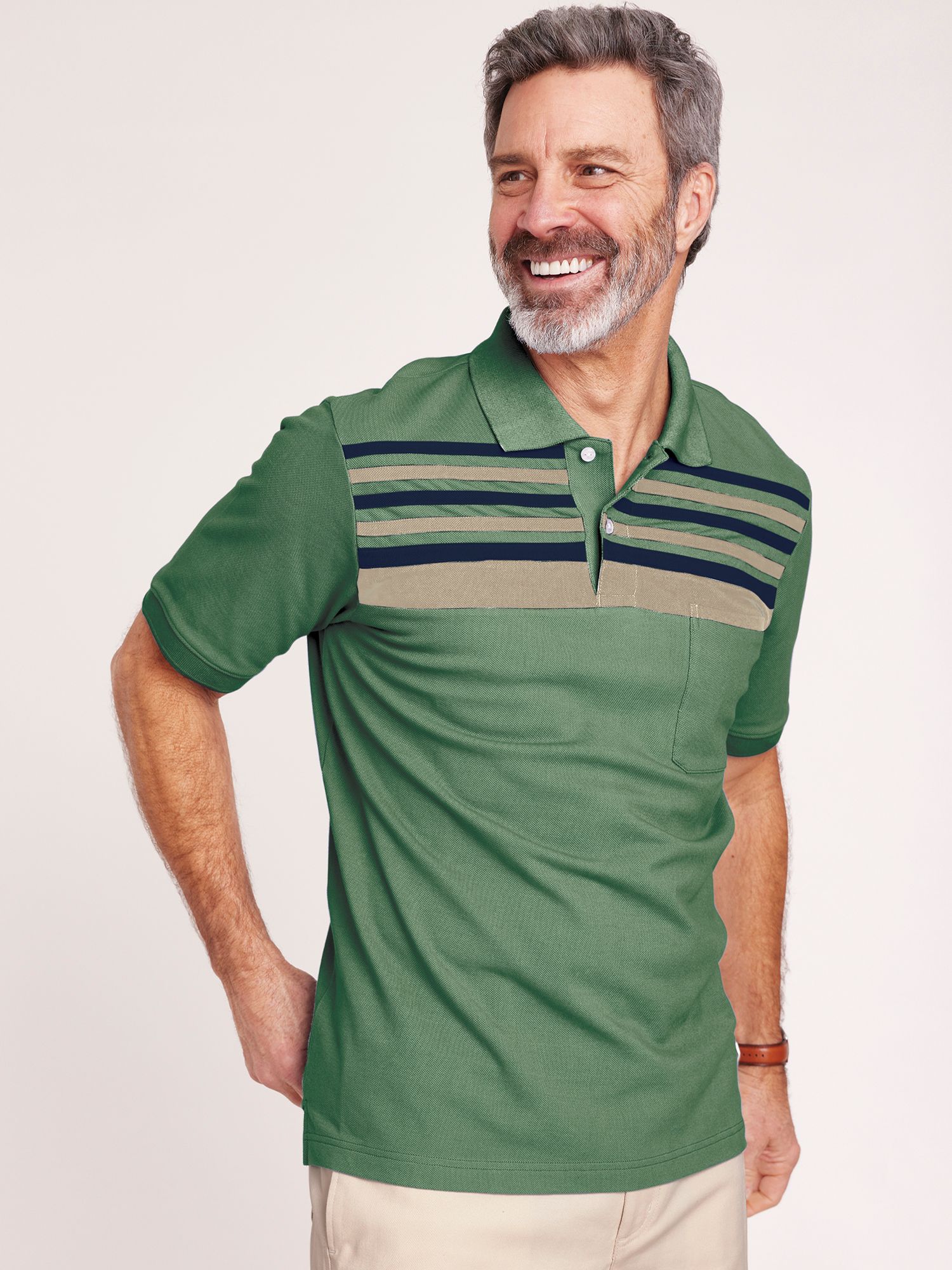 John Blair Chest-Stripe Polo
