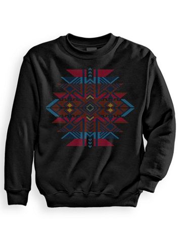Signature Graphic Aztec Jacquard Sweatshirt - Image 1 of 2