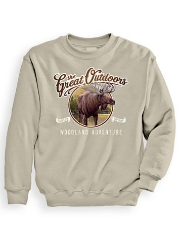 Signature Graphic Sweatshirt - Adventure Moose - Blair