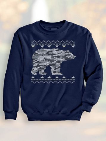 Jacquard Bear Sweatshirt - Image 1 of 5