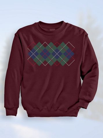 Argyle Band Fleece Sweatshirt - Image 2 of 2