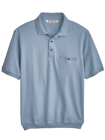 mens short sleeve banded bottom polo shirts