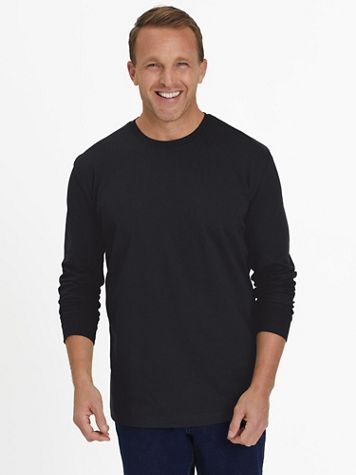 John Blair Everyday Jersey Knit Long-Sleeve No-Pocket Crew Neck Tee - Image 1 of 11