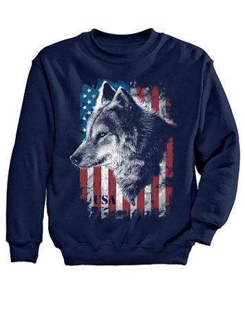 USA Wolf Graphic Sweatshirt - Image 4 of 4