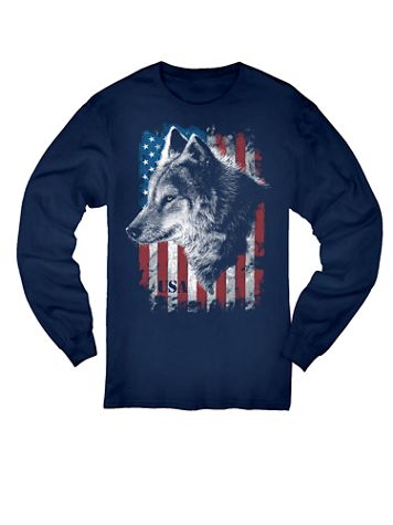 USA Wolf Graphic Long-Sleeve Tee - Image 1 of 4