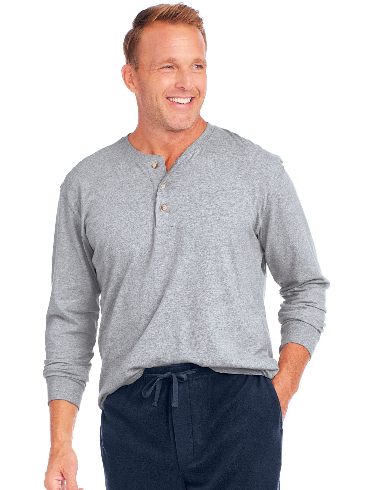 John Blair Everyday Jersey Knit Long-Sleeve Henley