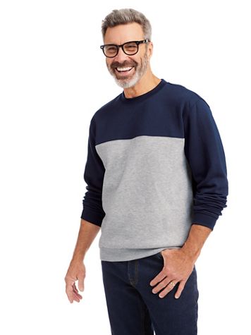 John Blair Supreme Fleece Colorblock Sweatshirt - Image 1 of 5