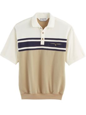 Palmland Short-Sleeve Horizontal Stripe Polo