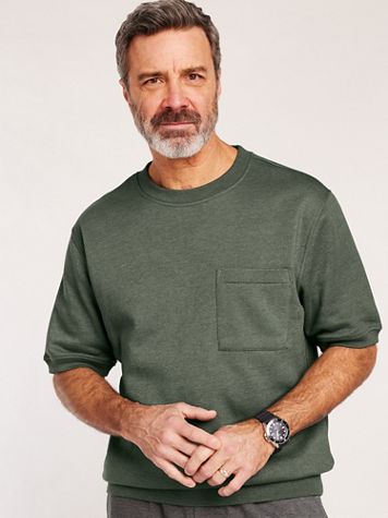 John Blair® Supreme Fleece Short-Sleeve Sweatshirt - Image 1 of 7