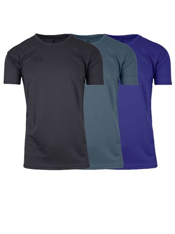 Galaxy By Harvic Men's Short Sleeve Moisture-Wicking Quick Dry Tee -3 Pack - Image 1 of 8